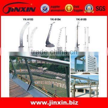 Customized Decorative Cable/Rod Balustrade With Wood Handrail