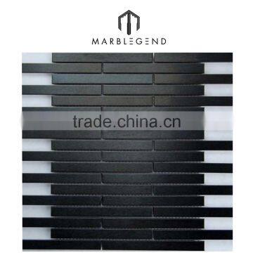 PFM Wholesale factory price stainless steel mosaic, brushed aluminum mosaic strip metal mosaic