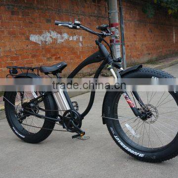 26" 7speed Fat Bike Electric Beach Cruiser Bicycle Snow Electric Bike photo-2
