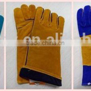 DDSAFETY Hot Sale Cheapest Red Cow Split Welding Gloves photo-3