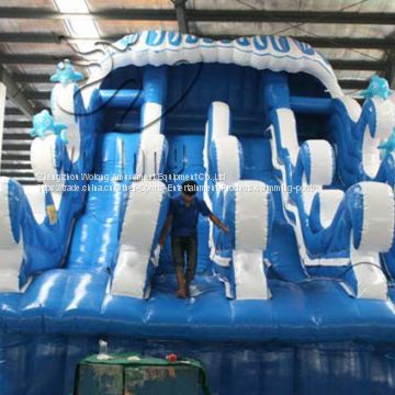 Manufacture Bouncy Inflatable Slide on Water photo-2