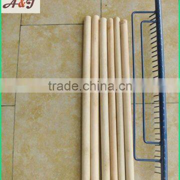 32 Teeth Metal Rake Natural Wooden Garden Rake Handle photo-3