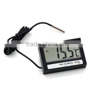 Digital Refrigerator Thermometer Electronic Digital Display Temperature Detector High Efficiency with Sensor and Buttons