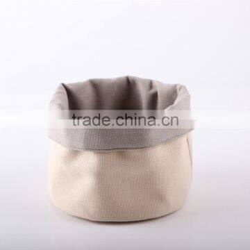 China manufacturer 100%cotton canvas eco-friendly fabric washable bread basket