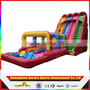 Hippo inflatable water slides with pool for party and events