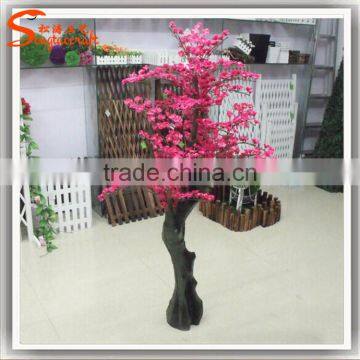 wholasle mini artificial cherry blossom tree plastic artificial cherry blossom tree