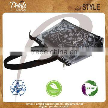 Recycled PVC Zipper Jute Tote Bag photo-3