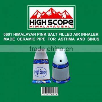 HIMALAYAN SALT FILLED AIR INHALER MADE OF CERAMIC PIPE