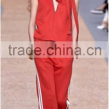 Models tracksuit red