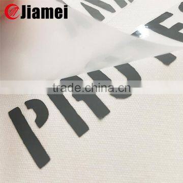 Screen printing flat silicone heat transfer labels for clothing