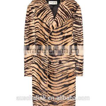 2016 Winter Lady Fancy High Quality Print Goat Fur Coat OEM Service photo-4