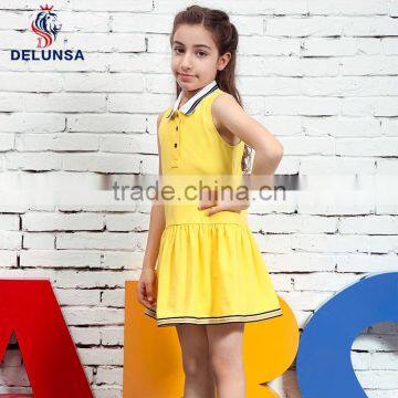 New Design Kindergarten Short Sleeve Polo Shirt With Pants And Skirt