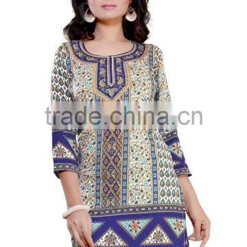 Glamour Styles Canvas Crape Kurtis photo-2