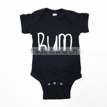 New fashion baby clothes 2017 boutique clothing printing black short sleeve 100% cotton Baby boy top