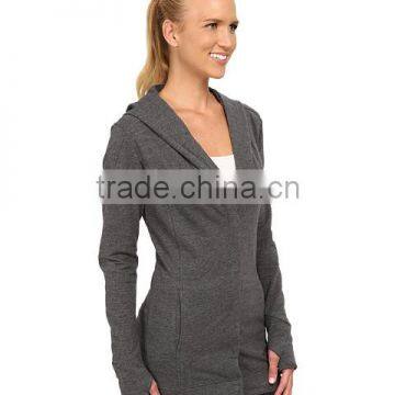 OEM Service is Provide Women 2/3 Botton Coat Fleece Fabric With Two Side Pocket Made in China photo-3