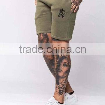 Khaki Cotton Fleece Shorts for Men High Quality Gym Shorts Black Sweat Shorts Tapered Jogger Pants photo-3