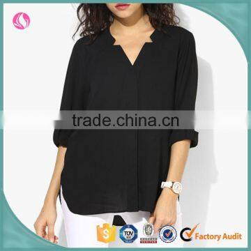 Lady Chiffon Style Blouse, Ladies V-neck Sexy Transparent Shirt