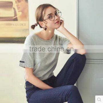 Summer Sets Pure Color T-shirt With Short Sleeves Female Leisure Relaxed Joker Contracted photo-3