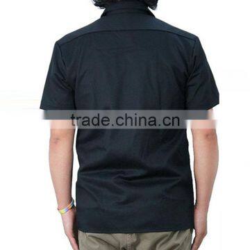 OEM China Factory Dark Color Work Wear Clothes Short Sleeve Durable Work Uniforms for Men photo-3