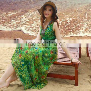 Z&M Maxi Beach Dress Ladies Sexy Transparent Dress Long Maxi Dress photo-2