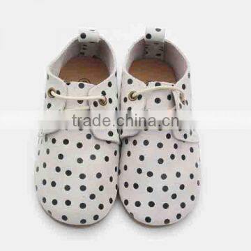 Print leather kids shoes 2017 rubber sole with baby oxford shoes