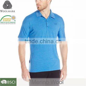 Double Collar Polo Shirt Wholesale, Striped Different Color Collar Polo Shirt, Merino Wool Two Color Polo Shirt photo-2