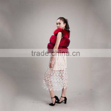 Myfur 2016 Fashion Women Popular Natural Winter Real Raccoon Fur Waistcoat and Vest photo-3