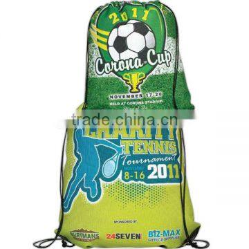 Sublimated Drawstring Bag With Double Sided Print - Made From 600 Denier Polyester and Measures 16"h x 13"w photo-2
