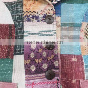 Vintage Kantha Jacket Reversible photo-5