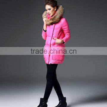 women's fitted short winter luxury down jacket