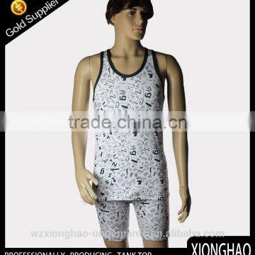 High quality and elegant gym stringer singlet with customer's logo for man