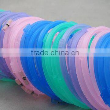 Cross-stitch tools, embroidered hoop, plastic, adjustable, rounded, 15 cm in diameter