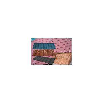 Galvanized Colour Steel Roof Tiles Corrosion Resistant , Blue red Metal Roofing Materials