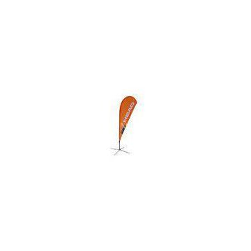 Head Teardrop Advertising Flags , 110 Gram Knitted Polyester Printed Flag