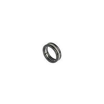 Ceramic Silver Ring For Ladies , 925 Silver Rings Size # 56 CSR0040
