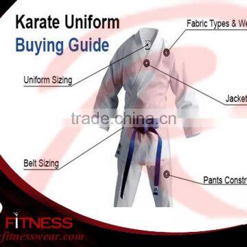 Adults White 100% Cotton Canvas Karate Uniform / Martial Arts Karate Clothing