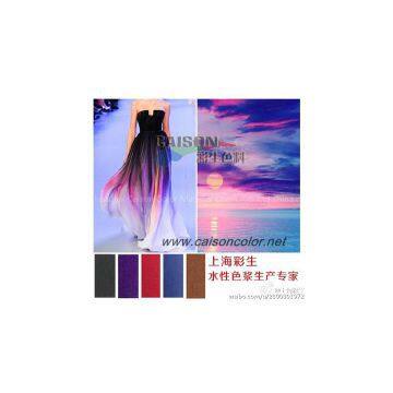 Color matching presentation in liquid pigment colors