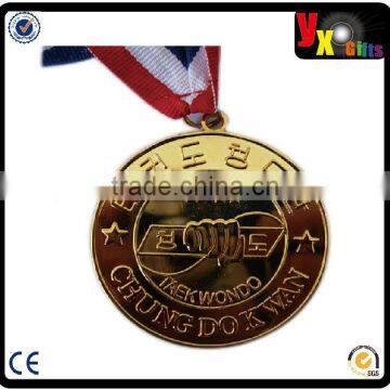 Finely processed metal enamel wtu logo medallion