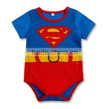 Summer Gentleman Style Superman Short Sleeve Baby Romper photo-3