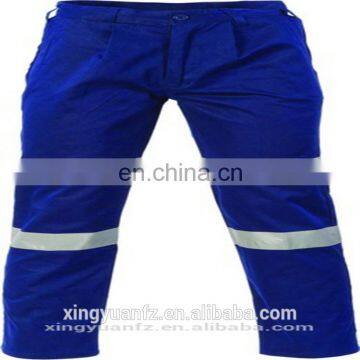 Men's Navy Twill Cotton Two Reflective Tapes Workwear Trousers