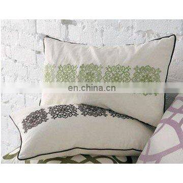 cushion cover with square appliqued