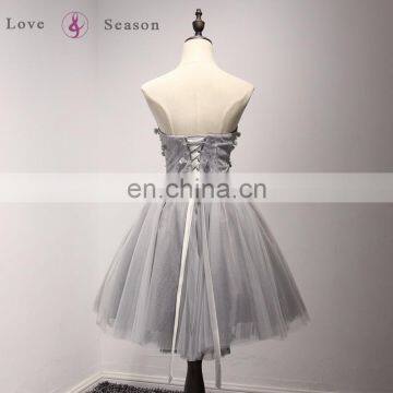 A17DL0008 Decorative Crochet Handmade Flowers Girls Beauty Set Corset Back Latest Evening Gowns