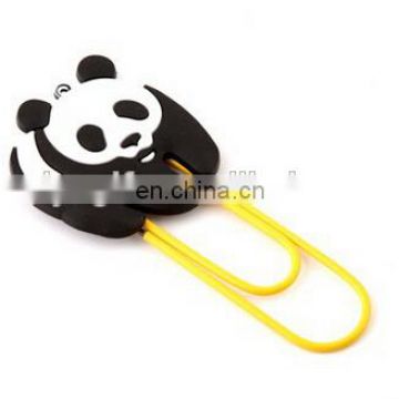 cute panada shape mental and rubber bookmark for kids