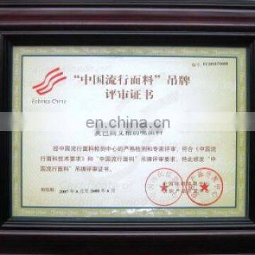 Assessment Certificate of Hang Tag