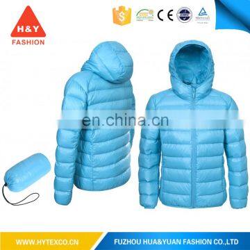 Hot Selling breathable shining hooded foldable ultralight down jacket ---7 years  experience