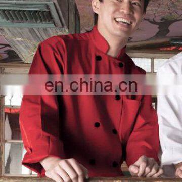 Red Chef Uniform with black Buttons /chef coat uniform