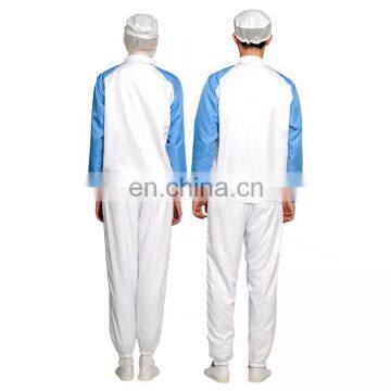 Blue 100% Polyester Uniform for Food Processing Factory