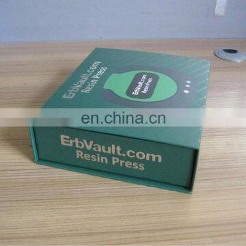 Trusted factory supplier customized green magnetic cardboard box,hardcover gift paper box