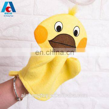 duck,elephant and mouse cute animal plush bath mitt infant wash toy