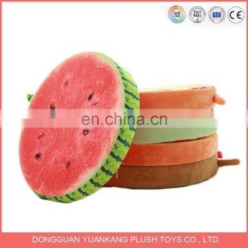 Custom Cartoon Plush Round Fruit Cushion